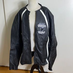 CREW BIKER BOYZ LEATHER JACKET